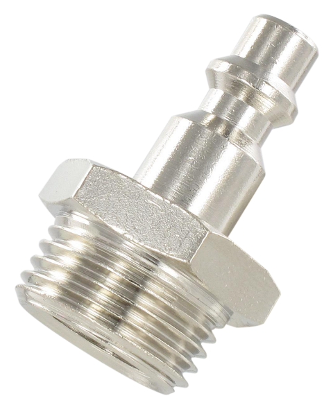 ISO-B profile BSP male plugs D5,5 mm in nickel plated brass