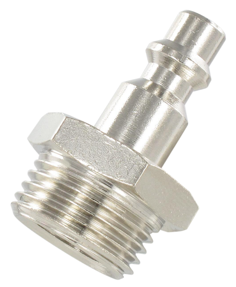 ISO-B profile BSP male plugs D5,5 mm in nickel plated brass Quick-connect couplings