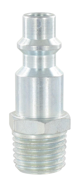 ISO-B profile BSP tapered male plug D5.5 mm in zinc plated steel 1/4