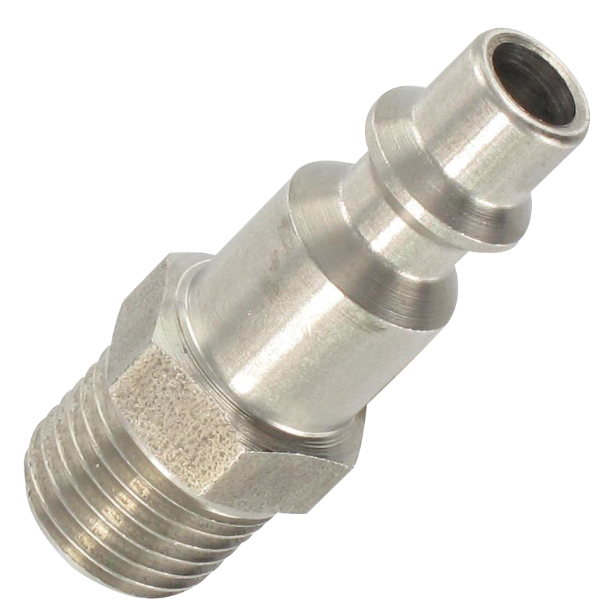 ISO-B taper male plug with 5.5 mm bore in stainless steel 303 T1/4