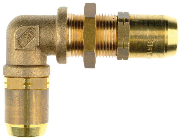 L push-in fitting for double wall in brass for braking systems T16/12