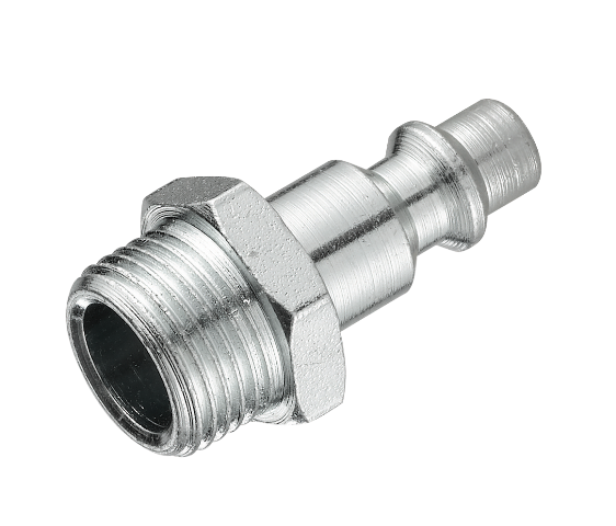 ISO-B profile BSP male plugs DN5,5 mm in zinc plated steel for compressed air