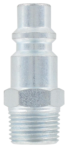 ISO-B profile BSP tapered male plugs DN8 mm in zinc plated steel for compressed air