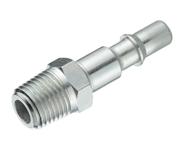 ISO-C profile BSP tapered male plug D5,5 mm in zinc plated steel 1/8 (with teflon)