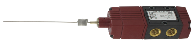 Mechanically operated pneumatic valve with 3/2-G1/8 NC antenna