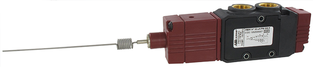 Mechanically operated pneumatic valve with 5/2-G1/4 antenna