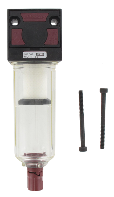 Micro-filtre 0,01µ à coalescence G1/4'' purge semi-automatique pour air comprimé