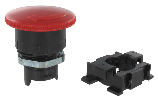 Mushroom release buttons by rotation D40 Panel controls pneumatic valves