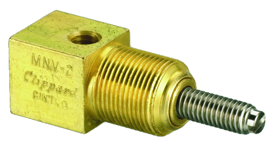 Needle valve 5° #10-32 slotted screw Pneumatic valves