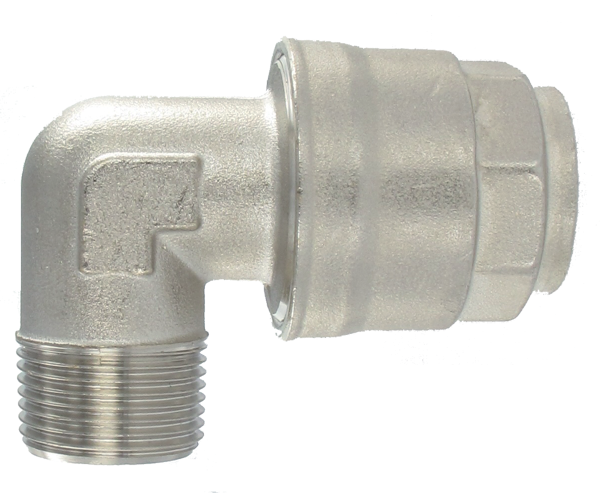 Nickel-plated brass BSP tapered male L fittings