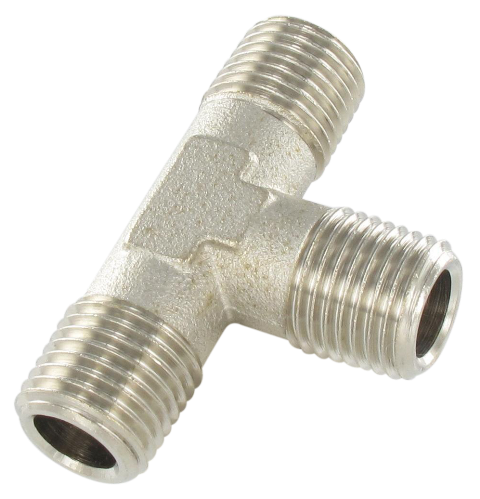 Nickel-plated brass conical male T 1/2 Standard fittings in nickel plated brass