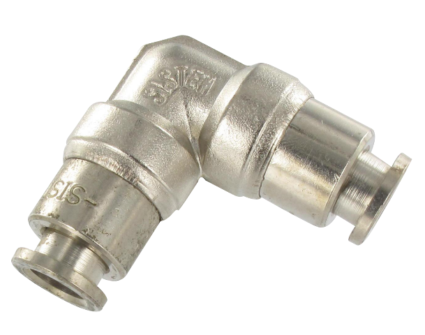 Nickel-plated brass elbow push-in fitting T12-12