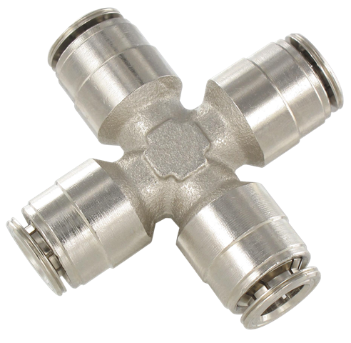 Nickel-plated brass equal cross misting fittings