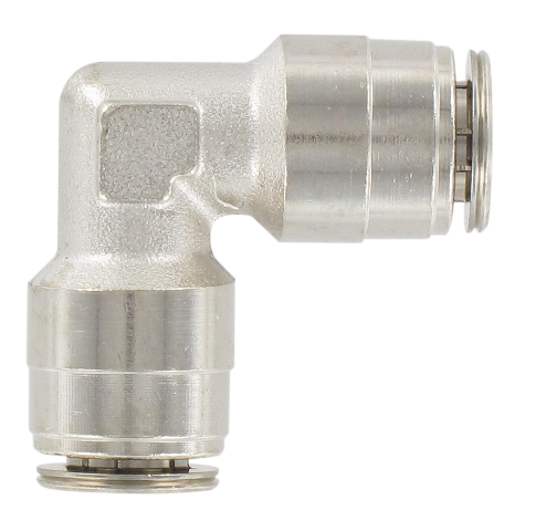 Nickel-plated brass equal elbow push-in fitting for misting T.1/4