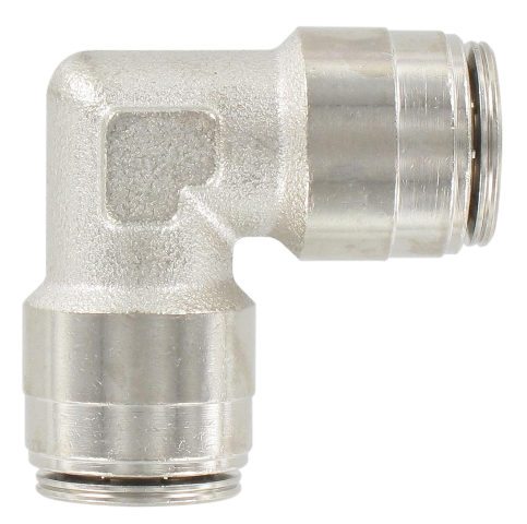 Nickel-plated brass equal elbow push-in fitting for misting T.3/8 (9.52)