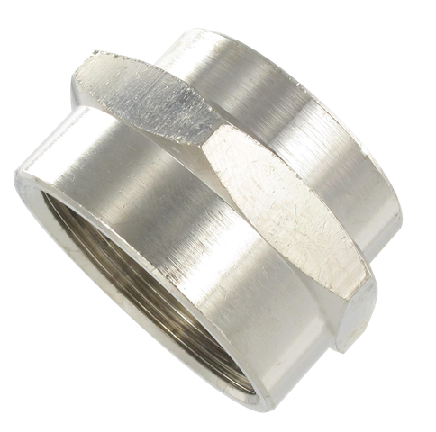 1\"-1/2\" nickel-plated brass female/female reducer Standard fittings in nickel plated brass