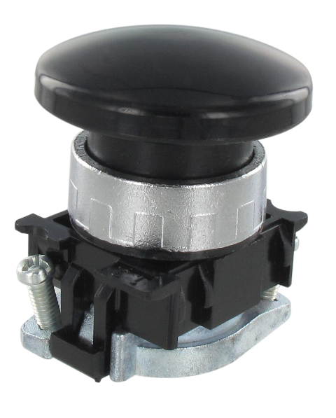 Panel control series 100/120 axial pneumatic pushbutton RM 050 N (black) Panel controls pneumatic valves