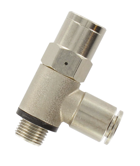 Pilot operated check valve push-in connection 1/4\" T.6 - M5 pilot Stop-cylinder fittings
