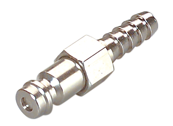 Plugged tips with barb connector 5 mm bore Quick-connect couplings