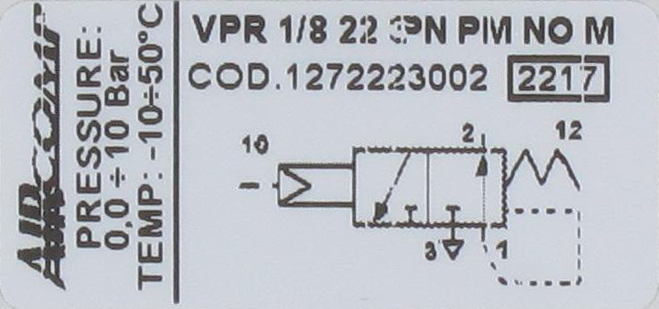 Pneumatically operated 3/2-G1/8 valve Pneumatic valves