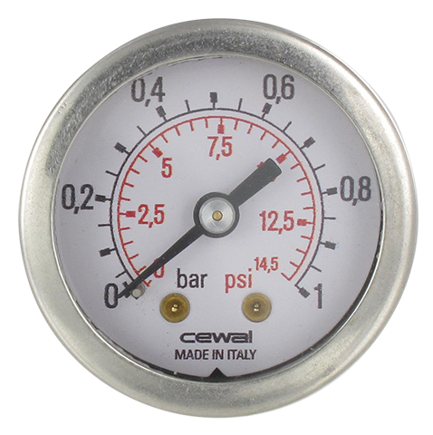 Pressure gauge dia 40 0-1 bar Pneumatic components