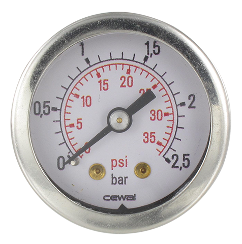 Pressure gauge dia 40 0 -2.5 bar Pneumatic components