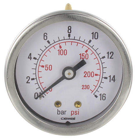Pressure gauge dia 50 0-16 bar