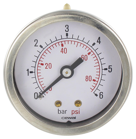 Pressure gauge dia 50 0-6 bar
