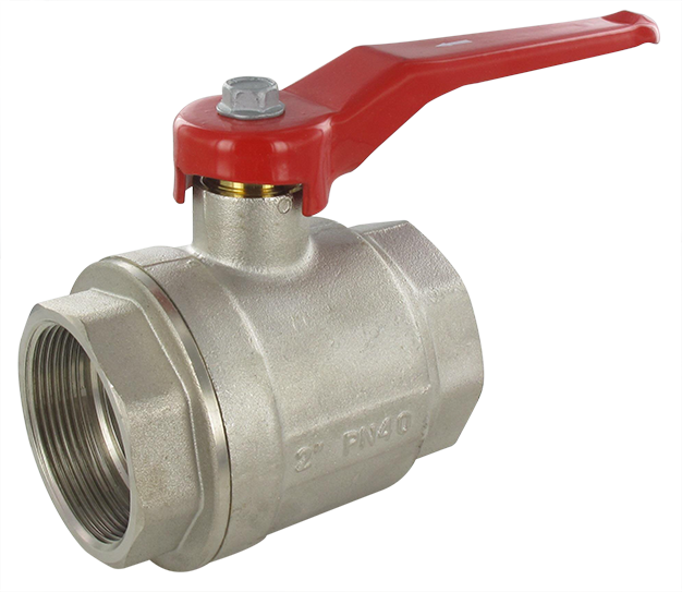 Pressure relief female / female BSP cylindrical ball valve - PN 40 2\" Nickel-plated brass ball valves