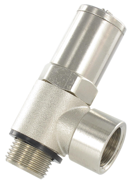Progressive pressurization fitting for disconnector with threaded outlet 3/8