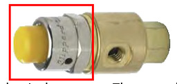Yellow push button for D.1/8\" push button Pneumatic valves