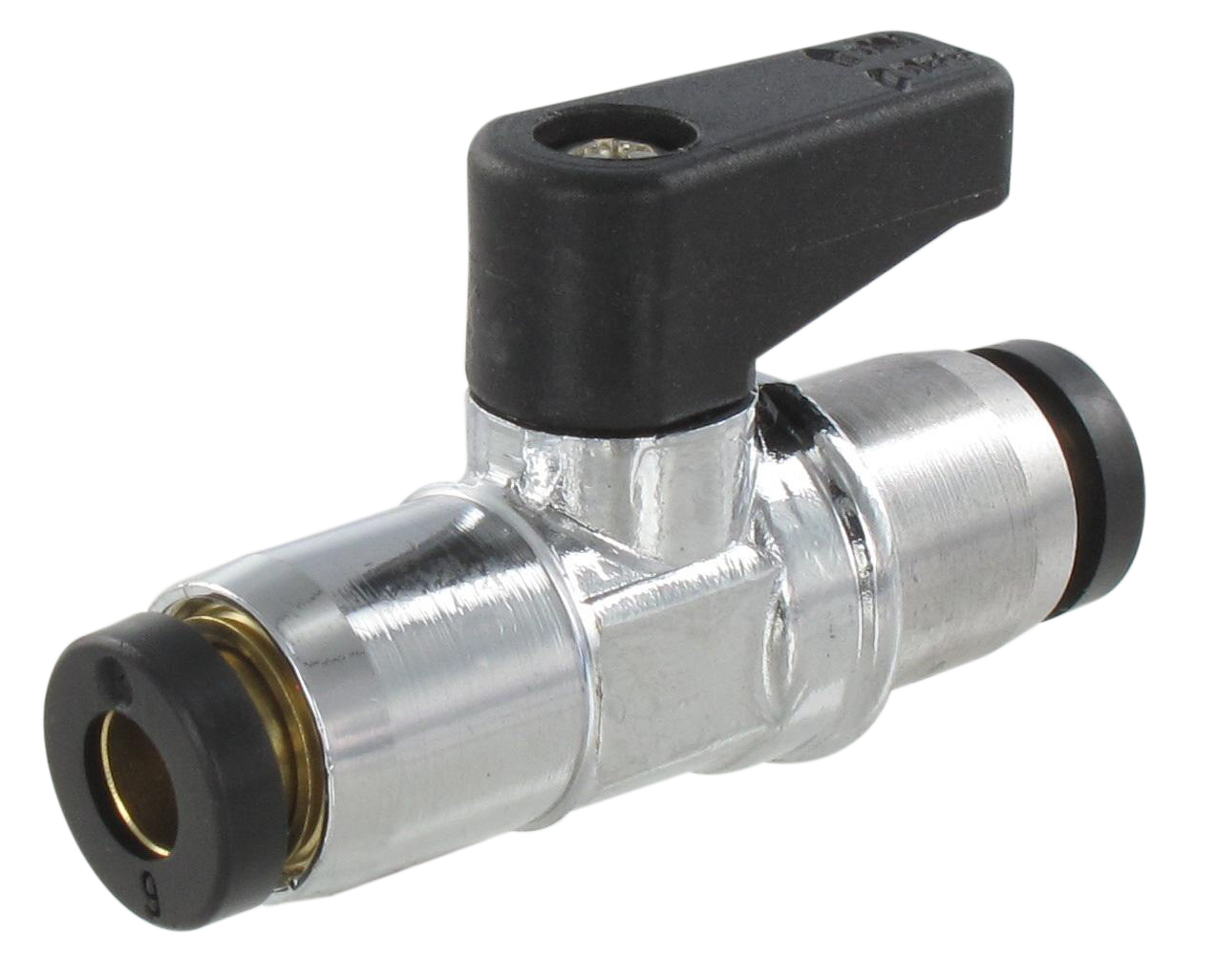Push-in connections ball valve T6 Nickel-plated brass ball valves