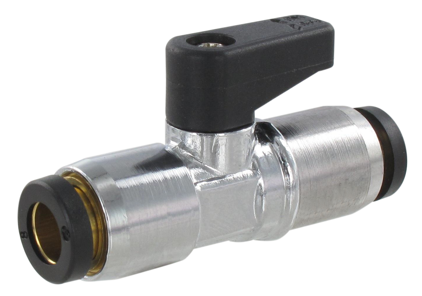 Push-in connections ball valve T8 Nickel-plated brass ball valves
