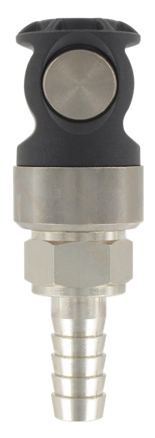Quick-connect safety coupling anti-scratch design ISO-C barb connector D5,5 mm T10