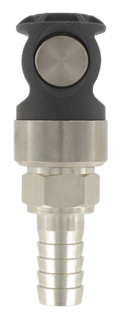 Quick-connect safety coupling anti-scratch design ISO-C barb connector D5,5 mm T12