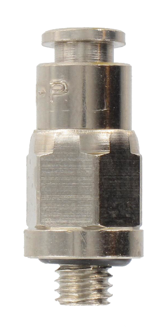 Raccord instantané laiton nickelé droit mâle BSP cylindrique M5-T4