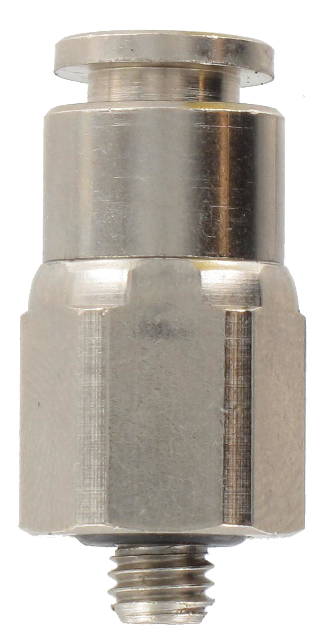 Raccord instantané laiton nickelé droit mâle BSP cylindrique M5-T6