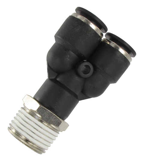 Resin swivel male BSP tapered Y push-in fittings Pneumatic push-in fittings
