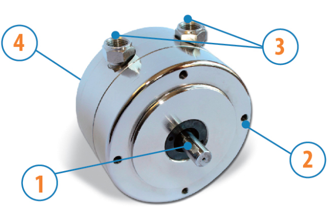 Reversible, 2 air inlets 1/4 (320 W, 900 Nl/min, 3700 rpm at no load) Pneumatic motors