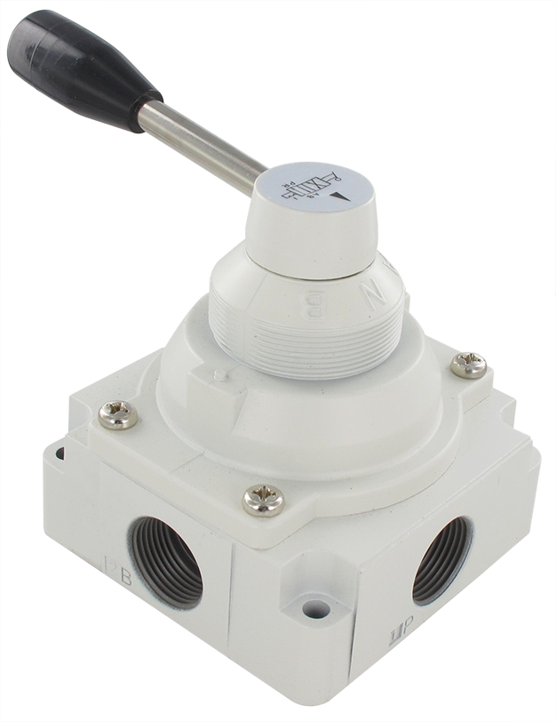 Rotary lever pneumatic valve 4/2 bistable 3/4'' bistable in metal Pneumatic valves with rotary lever