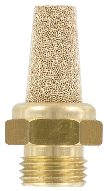 Silencer brass base, sintered bronze body 1/4 Fittings and couplings