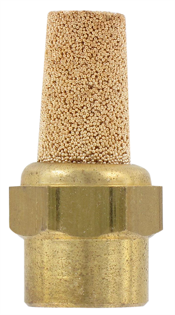 Silencer brass base, sintered bronze body 1/8F Fittings and couplings