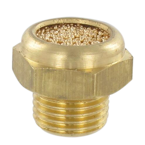 Silencer with brass base and sintered bronze pad 1/8 Fittings and couplings