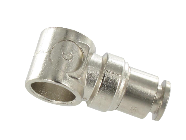 Single banjo fitting in nickel-plated brass M5-4 Pneumatic push-in fittings