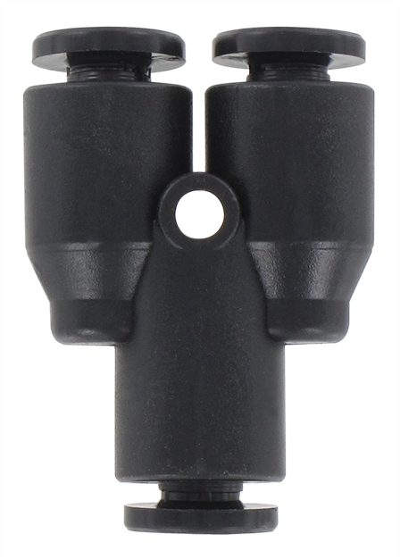 Single equal technopolymer Y-fitting T4 Pneumatic push-in fittings