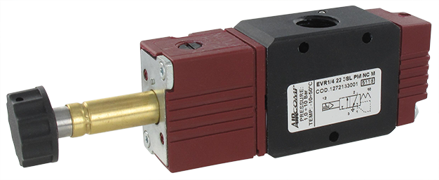 Solenoid air operated valve 3/2 NC (G1/4'') In-line pneumatic valves