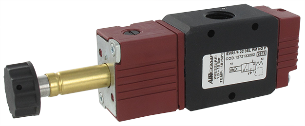 Solenoid air operated valve 3/2 NO (G1/4'') In-line pneumatic valves