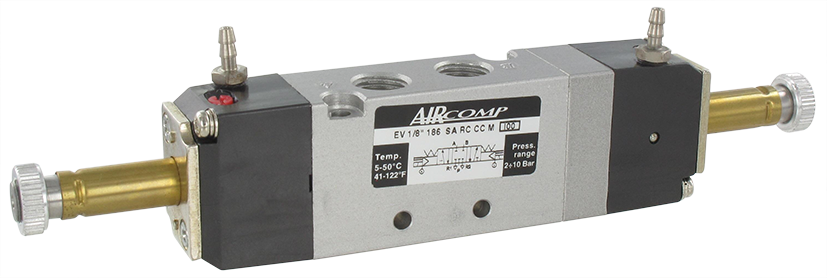 Solenoid air operated valve 5/3-G1/8