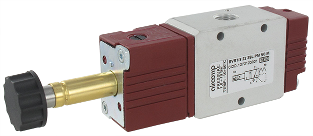 Solenoid pneumatic operated valves 3/2 NC-NO (G1/8''-G1/4'') In-line pneumatic valves
