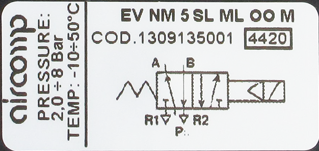 Solenoid pneumatic valve NAMUR 5/2 monostable (G1/2'') In-line pneumatic valves